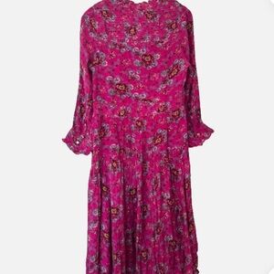 Sundance Pink Floral Tiered Midi Dress MP